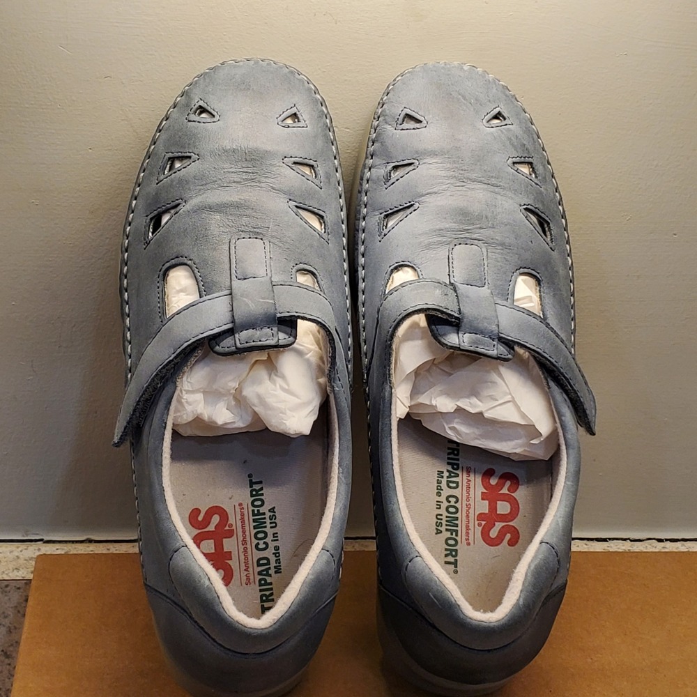 SAS Tripad Comfort Blue Roamer Mary Jane‎ T-Strap Shoes Womens 8.5 W Made in USA